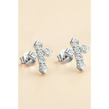 Moissanite Cross Stud Earrings - Spicie's Boutique