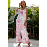 Tie-Dye Spaghetti Strap Jumpsuit with Pockets - Spicie's Boutique