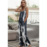 Tie-Dye Spaghetti Strap Jumpsuit with Pockets - Spicie's Boutique