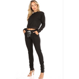 2 pc Crop top/pants Tracksuit - Spicie's Boutique