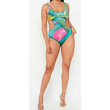 Side cutout Bodysuit w/Kimono Coverup - Spicie's Boutique