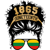 Juneteenth Messy Bun 1865 - Spicie's Boutique