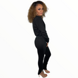 2 pc Crop top/pants Tracksuit - Spicie's Boutique