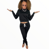 2 pc Crop top/pants Tracksuit - Spicie's Boutique