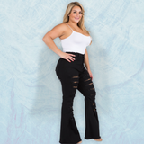 Distressed Black Jeans - Spicie's Boutique