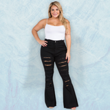 Distressed Black Jeans - Spicie's Boutique