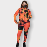 Tie-Dye Tracksuit w/mask - Spicie's Boutique