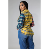 Plaid Multi Color Shacket/Top - Spicie's Boutique