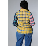 Plaid Multi Color Shacket/Top - Spicie's Boutique