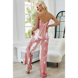 Tie-Dye Spaghetti Strap Jumpsuit with Pockets - Spicie's Boutique