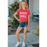 Girls Letter Graphic Short Sleeve T-Shirt- Mommy & Me