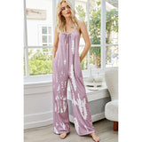 Tie-Dye Spaghetti Strap Jumpsuit with Pockets - Spicie's Boutique