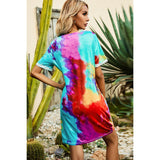 Twisted V-Neck Short Sleeve Dress - Spicie's Boutique