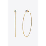 925 Sterling Silver Moissanite Hoop Earrings