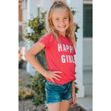 Girls Letter Graphic Short Sleeve T-Shirt- Mommy & Me