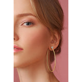 925 Sterling Silver Moissanite Hoop Earrings