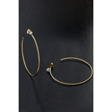 925 Sterling Silver Moissanite Hoop Earrings