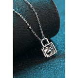 Moissanite Lock Pendant Necklace