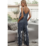 Tie-Dye Spaghetti Strap Jumpsuit with Pockets - Spicie's Boutique