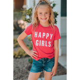 Girls Letter Graphic Short Sleeve T-Shirt- Mommy & Me