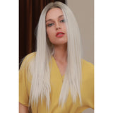 13*2" Lace Front Wigs Synthetic Long Straight 26" Heat Safe 150% Density - Spicie's Boutique
