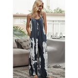 Tie-Dye Spaghetti Strap Jumpsuit with Pockets - Spicie's Boutique