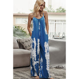 Tie-Dye Spaghetti Strap Jumpsuit with Pockets - Spicie's Boutique