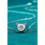 Moissanite Round Pendant Chain Necklace - Spicie's Boutique
