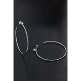 925 Sterling Silver Moissanite Hoop Earrings