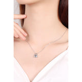 Moissanite Lock Pendant Necklace