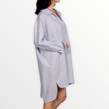 Striped Woven Long Sleeve Shirt Dress - Spicie's Boutique