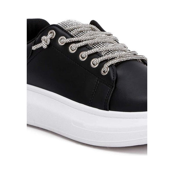 Jaxen Rhinestones Lace Up Sneakers - Spicie's Boutique