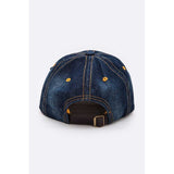 DIVA Crystal Embellished Denim Cap - Spicie's Boutique