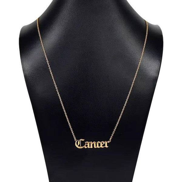 Old English Zodiac Necklace - Spicie's Boutique