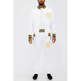 Mens Black and Gold Detail Track Suit