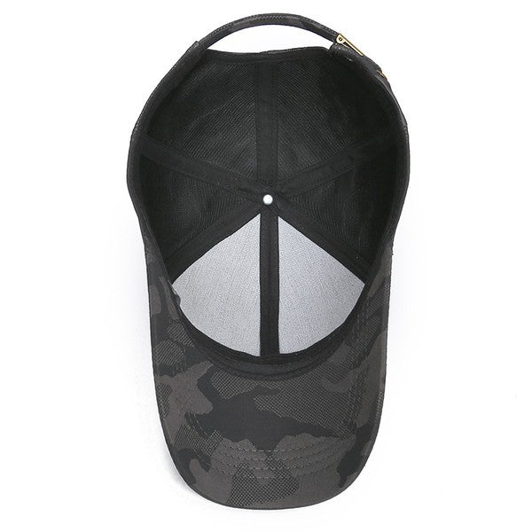 Camo Black Cap Hat - Spicie's Boutique