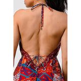 Bohemian print sequin lace trim maxi dress - Spicie's Boutique