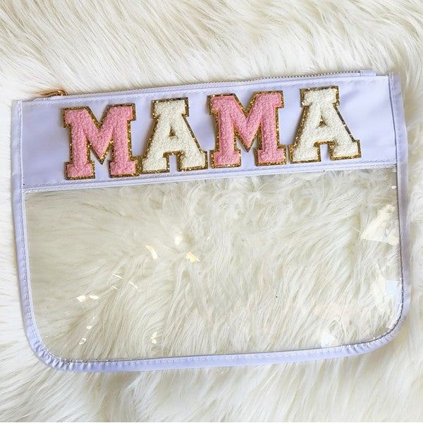 Varsity Letter Clear Pouch Travel Organizer - Spicie's Boutique