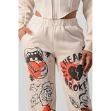 ATHINA CASUAL JACKET AND GRAPHIC PANTS SET