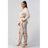 ATHINA CASUAL JACKET AND GRAPHIC PANTS SET