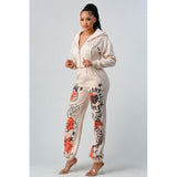 ATHINA CASUAL JACKET AND GRAPHIC PANTS SET