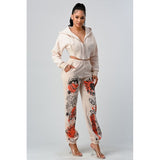 ATHINA CASUAL JACKET AND GRAPHIC PANTS SET