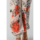 ATHINA CASUAL JACKET AND GRAPHIC PANTS SET