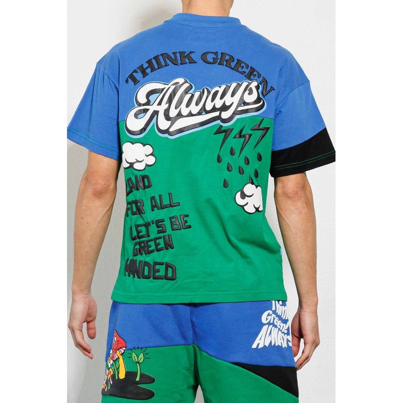 Think Green Cut & Sew Graphic Tee - Spicie's Boutique