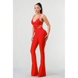 DOUBLE SPAGHETTI STRAP BODYCON JUMPSUIT - Spicie's Boutique
