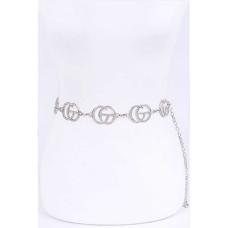 Crystal CG Logo Iconic Chain Belt - Spicie's Boutique