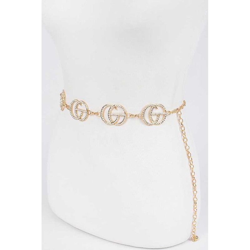Crystal CG Logo Iconic Chain Belt - Spicie's Boutique