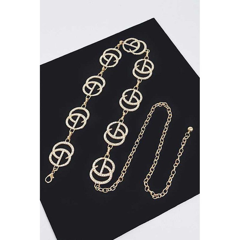 Crystal CG Logo Iconic Chain Belt - Spicie's Boutique