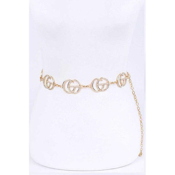 Crystal CG Logo Iconic Chain Belt - Spicie's Boutique