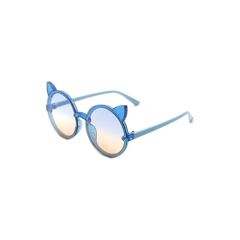 Girls Round Cat Ear Design Glitter Kids Sunglasses - Spicie's Boutique